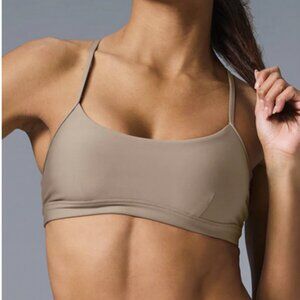 ALO Airlift Intrigue Bra in Gravel SIZE MEDIUM